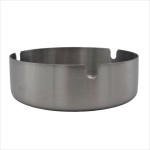 Round ashtray, made of metal, Wei, 10 cm, silver color